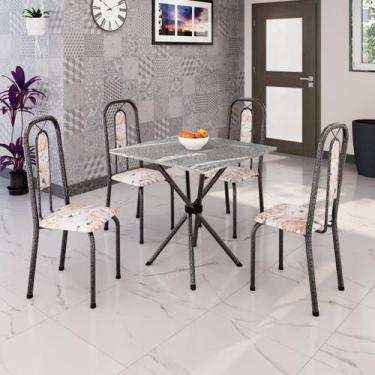 Imagem de Conjunto Sala de Jantar com 4 Cadeiras Lívia - Soma Móveis