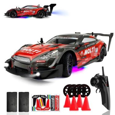 Imagem de RC Drift Car HTURCCOP 1:16 Escala 2,4 GHz 4WD 30 KM/H com luzes LED