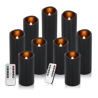 Imagem de Velas sem chama, velas LED antizer, pacote de 9 com controle remoto