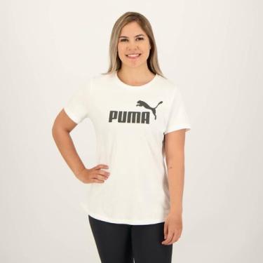 Imagem de Camiseta Puma ESS Logo Feminina Branca e Preta, M