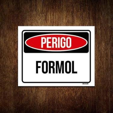 Imagem de Kit 5 Placas Sinalização Perigo Formol - Sinalizo.Com