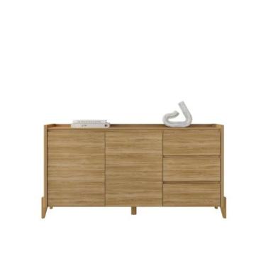 Imagem de Aparador Buffet Para Sala 3 Gavetas Cadiz Hannover - Mais de Casa