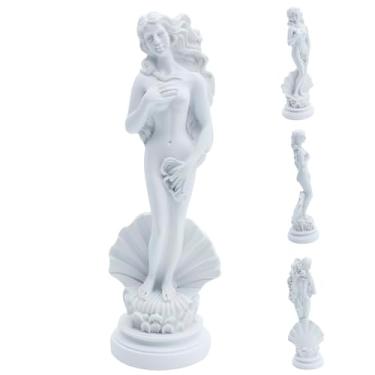 Imagem de Estátua de Afrodite de 19 cm O nascimento de Vênus em meia concha esculturas de mitologia romana grega decoração de casa estátuas de Artemis estatuetas de deusa romana usadas para prática de esboços