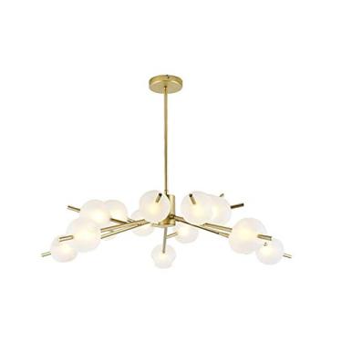 Imagem de FZGGWYHL Lustres de LED Sputnik com 12 luzes, latão escovado, iluminação pendente de meados do século, ajustável para sala de estar, quarto, casa, luz de teto de metal moderno - decoração preta com 12