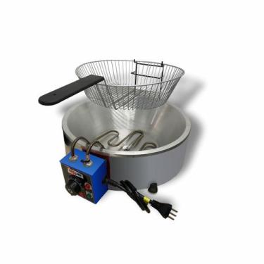 Imagem de Fritadeira Elétrica Profissional Tacho 7L 220v Zp07E - ZEPPER, Azul, 2