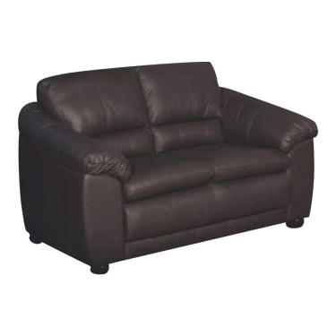 Imagem de Sofá 2 Lugares Sala de Estar Veneza Couro Marrom - Gran Belo