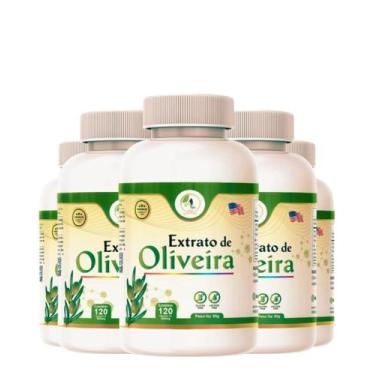 Imagem de KIT 5 Un. Suplemento Extrato de Oliveira 120 Cápsulas 500mg Fits Life