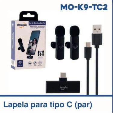 Imagem de Microfone Lapela Sem Fio Atomo Celular Android Tipo C