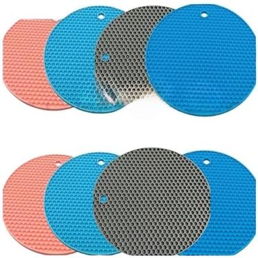 Imagem de Descanso de Panela de Silicone, Antiderrapante e Resistente ao Calor - Protetor para Mesa de Cozinha 17cm(8)