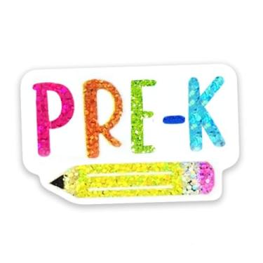 Imagem de Broche de professor de acrílico leve de primeira série broche criativo com letras coloridas brilhantes e joias, middle, Acrílico, Sem Pedra Preciosa