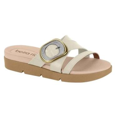 Imagem de Tamanco Feminino Macio Beira Rio Conforto Original 8387546, Branco off