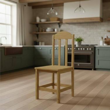 Imagem de Kit Com 2 Cadeiras De Jantar Madeira Maciça Safira - Nogueira Sem Estofado