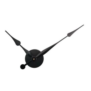 Imagem de Relógio de parede moderno, minimalista, elegante, preto, metal 41cm - 