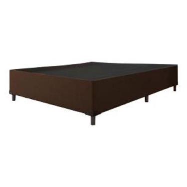 Imagem de Cama Box Casal 1,38m Com 38cm De Altura Suede Prince Marrom Marrom