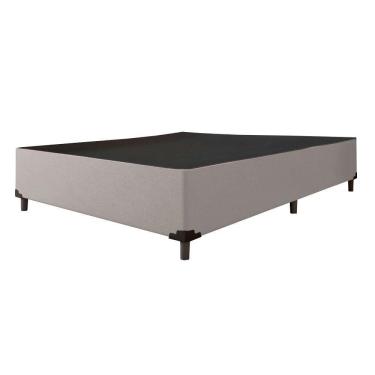 Imagem de Cama Box Casal 1,38M Com 38Cm De Altura Suede Prince Cinza