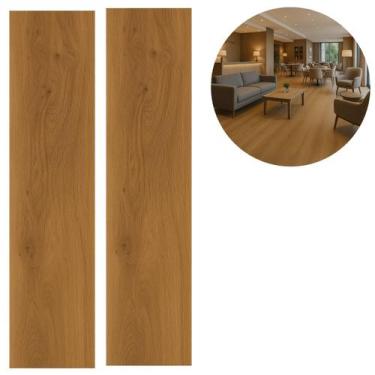 Imagem de 2 Pisos Adesivo Madeira Antiderrapante Lavável 91x15cm - Ami