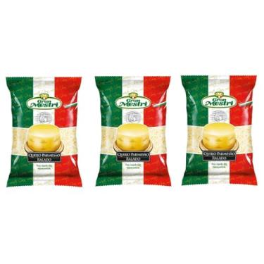 Imagem de Queijo Parmesão Ralado Gran Mestri - Kit com 3 Pacotes de 40g cada
