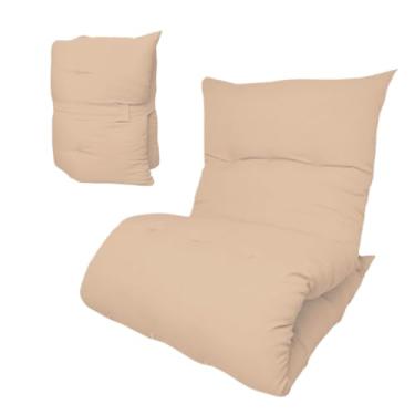 Imagem de Almofada Futon Dobrável 170x60x9cm Colchonete Multiuso Chão Sofá Visita Meditação Macia(Bege)