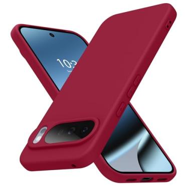 Imagem de JUNAUTTB Capa de silicone líquido para Google Pixel 10 Pro XL, proteção de TPU macio, para Google Pixel 10 pro XL, capa protetora de corpo inteiro, ajuste fino, durável, 6,8 polegadas, vermelho JUS21