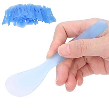 Imagem de Zhjvihx Espátula de Máscara Facial, Colher de Máscara Cosmética Suave, Colher de Creme Facial Conveniente, Design Ergonômico, Espátula de de para Cuidados Com a Pele (Azul)