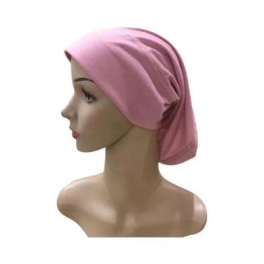 Imagem de Chapéu Tubular Feminino Hijab - Elástico, Liso e com Lenço de Papelão,