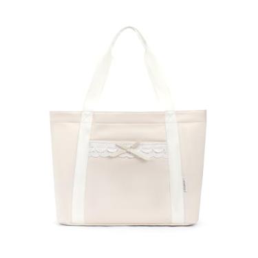 Imagem de ECOHUB Sacola de lona com 26 letras adesivas para presente personalizado DIY, adequada para aniversário, praia, casamento, feriado, é um ótimo presente para mulheres, mães, professores, amigas, damas