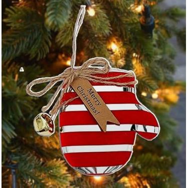 Imagem de Enfeites de árvore de pelúcia, desenho animado de urso rena, boneco de neve, Papai Noel, decoração de tecido macio com laço, tamanho compacto para decoração sazonal de casa para temporada de férias