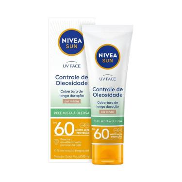 Imagem de Protetor Solar Facial Nivea Sun Beauty Expert Controle de Oleosidade FPS 60 Cor Média 50g