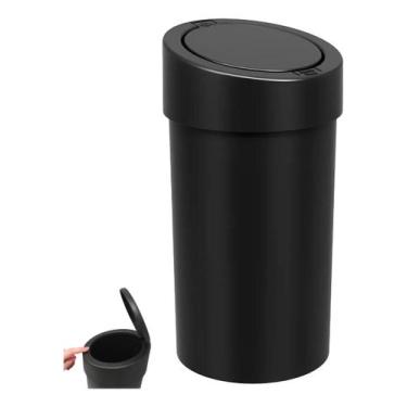 Imagem de Lixeira Coza Press Click 9 Litros Preta Tampa Automática Esconde Sacol
