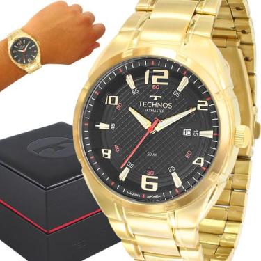 Imagem de Relógio Dourado Masculino Technos 1 Ano De Garantia Original
