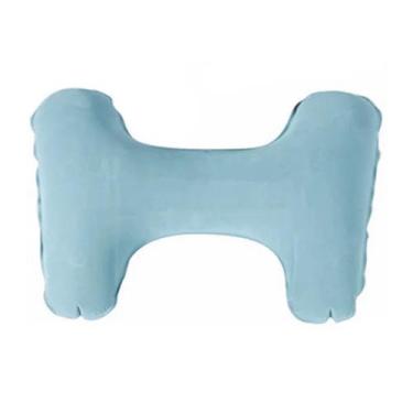 Imagem de Travesseiro Inflável Suporte Lombar Pescoço Anatômico Para Viagem - Mu