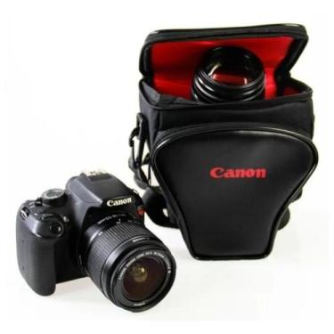 Imagem de Bolsa Case Canon Fotográfica Para Câmera DSLR Lente e Bolso Acessórios