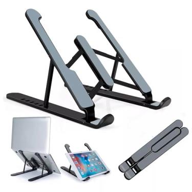 Imagem de Suporte de notebook emborrachado ajustável, suporte para tablet, laptop, ipad compatível com MacBook Air Pro, HP, Lenovo, Dell || Suporte de laptop com 6 angulos de altura ||