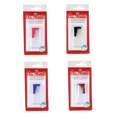 Imagem de Apontador Faber-Castell com Depósito 1 Furo - Item Sortido