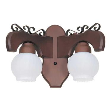 Imagem de Arandela Canga Envelhecido 2 Lâmpadas 332e - Luminárias Muller