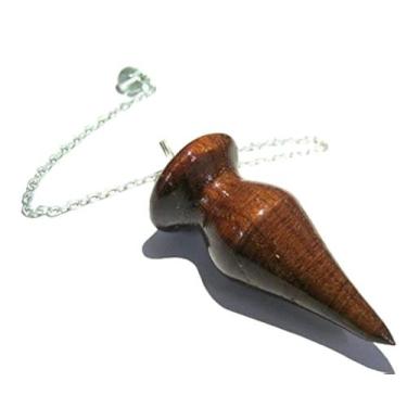 Imagem de Lindo pêndulo radiestésico de madeira CRYSTALMIRACLE para cura, pêndul