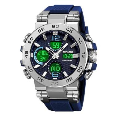 Imagem de Relógio Masculino Sk 2499 Á Prova D'água 50m Digital Esportivo Shock Azul