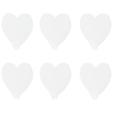 Imagem de CREATCABIN 12 peças ganchos de parede em forma de coração branco adesivo decorativo gancho de parede de aço inoxidável ganchos fixados ferro para pendurar chapéu toalhas casaco chave casa cozinha 4 x