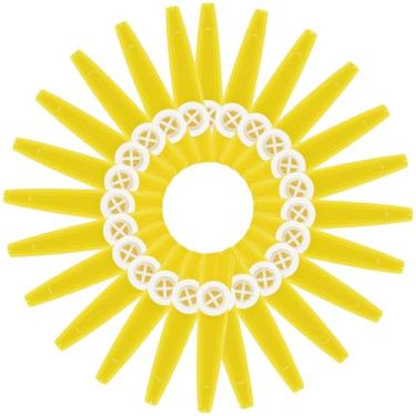 Imagem de 48 peças de plástico Kazoos, Kazoo Musical, bom companheiro para violão, violino, piano, teclado, ukulele, presente para presentes de Natal, lembrancinhas de festa. (Amarelo)