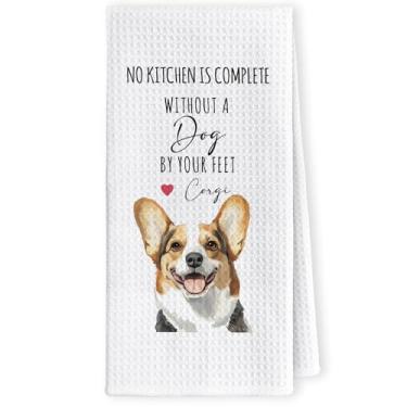 Imagem de LKETW Toalhas de cozinha engraçadas Corgi - presentes Corgi para mulheres, toalha de mão, presente para amantes de animais de estimação, amantes de cães, mãe, pai, dono, presentes para mulheres