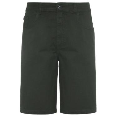Imagem de Bermuda Ellus Sarja Masculina Color Canvas Rock 5 Pockets Verde Militar-Masculino