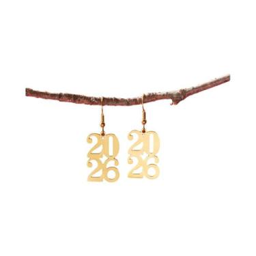 Imagem de Brincos Pendentes Minimalistas De Aço Inoxidável Dourado 2026 Para Mul