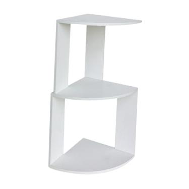 Imagem de Ｂｅｓｇａ Estante de canto para armazenamento de 2 níveis, sem perfuração, suporte organizador de parede, para escritório, sala de estar, cozinha, sala de, M