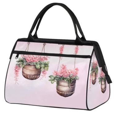 Imagem de Bolsa pequena para o fim de semana para mulheres, homens, unicórnio, girassol, flor, dobrável, bolsa esportiva leve para academia, Cor: 66 cm, 15.2*8.3*11.6 inch, Moderno