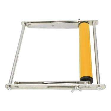 Imagem de Suporte para serra de esquadria com altura ajustável portátil multifuncional de aço inoxidável Suporte para serra de mesa Estrutura de suporte para máquina de corte para projetos (Amarela)