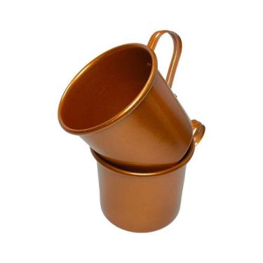 Imagem de Kit Jogo 100 Caneca Copo Moscow Mule Alumínio Cor Cobre 250ml - Casa P