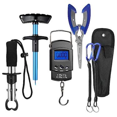 Imagem de Alicate de pesca para escama de peixe digital portátil, alicate de pesca, removedor de anzol, kit combinado, equipamento de pesca