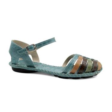 Imagem de Sandália Feminina Andacco Rasteira de Couro 1219