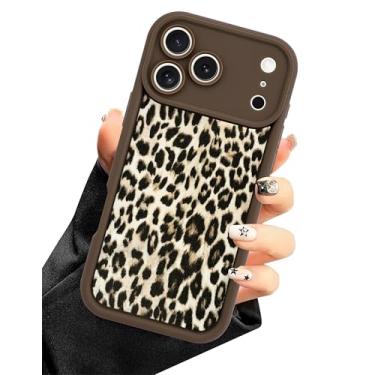 Imagem de Aitipy Capa de telefone Cheetah para iPhone 17 Pro MAX, linda capa de telefone com estampa de leopardo branco legal, capa protetora de silicone macio fina à prova de choque para mulheres e meninas
