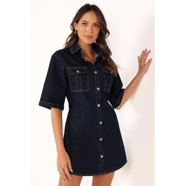 Imagem de Petal & Pup Minivestido feminino Rev - Jeans escuro, Jeans escuro, GG